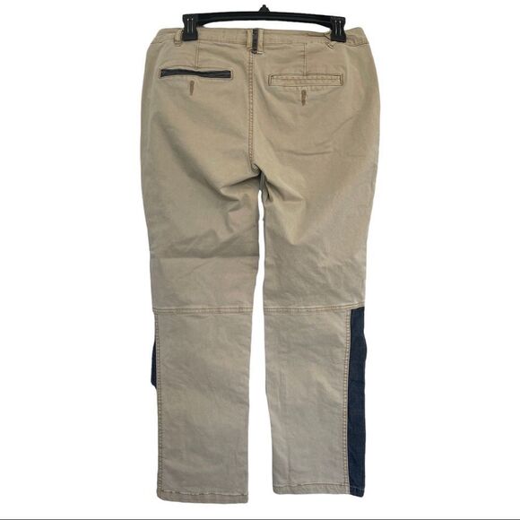 Anthro Pilco and the Letterpress Khaki Hyphen Pants with Black Detail - Size 28 - Picture 9 of 9